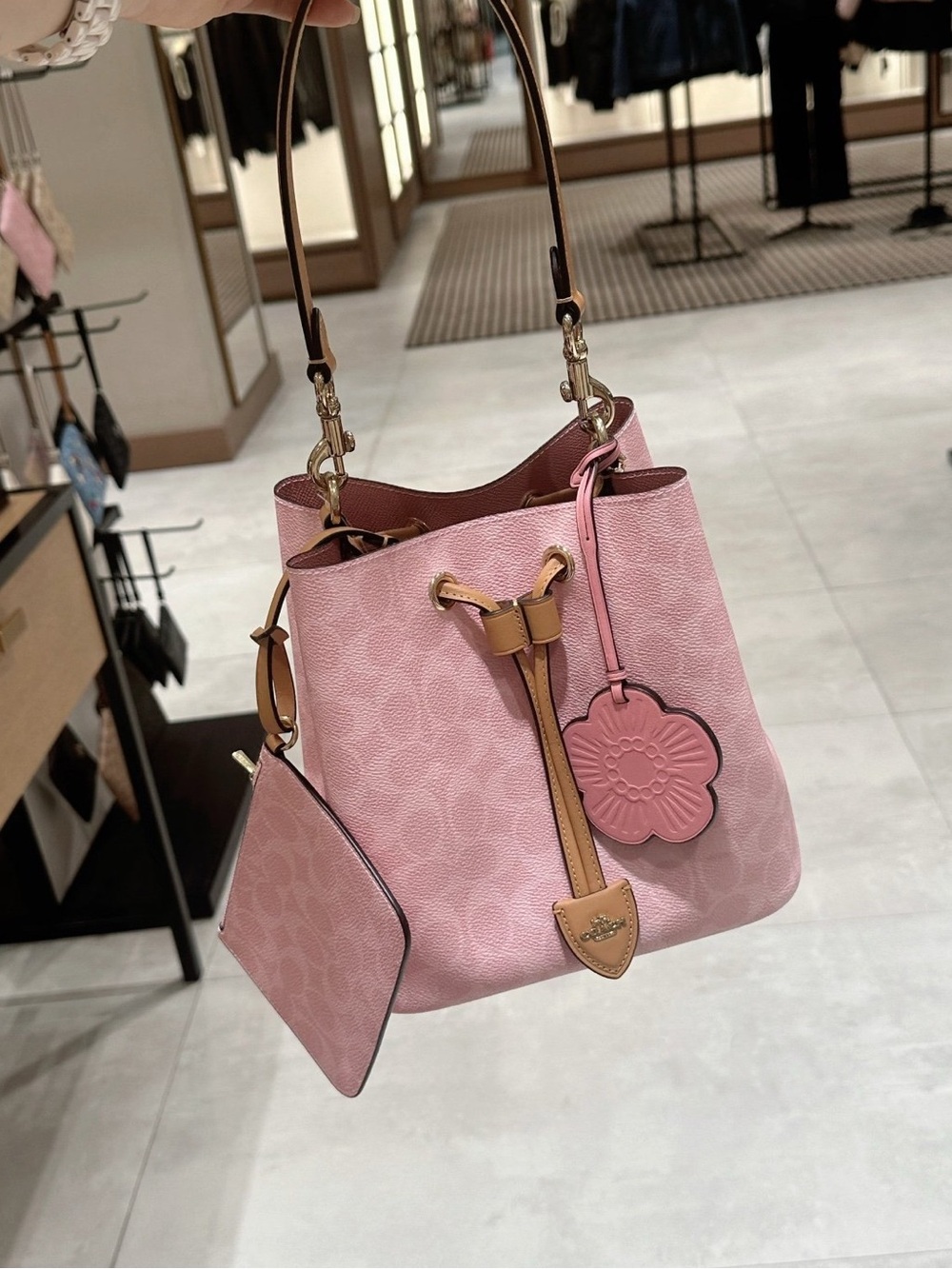 NWT COACH Rowan Bucket Bag In Signature Canvas With Charms(CEA23) - Picture 1 of 3